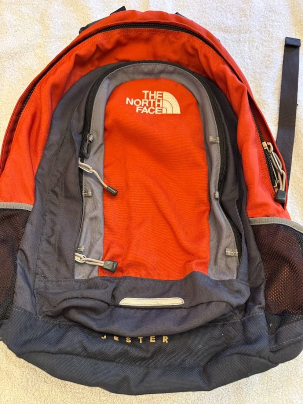 The North Face Jester Backpack Orange and Gray